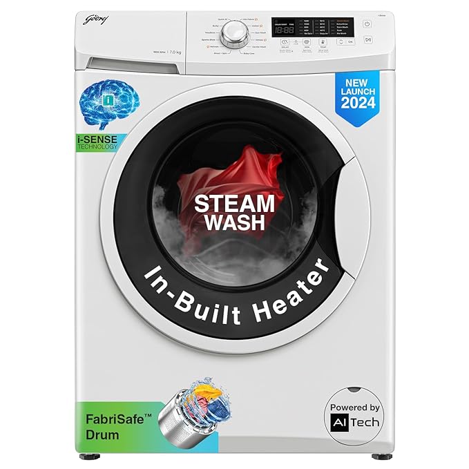 Godrej 7 Kg 5 Star, With Ai Tech, I-sense Technology Fully-automatic Front Load Washing Machine