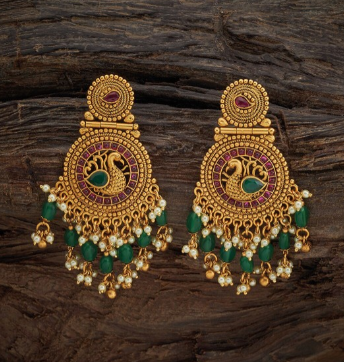 Gold Plated Classic Antique Drop Earrings