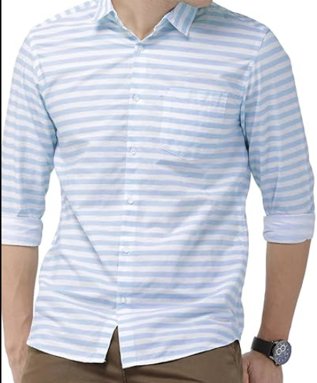 Classic Fit Cotton Casual Super Striped Shirt For Men